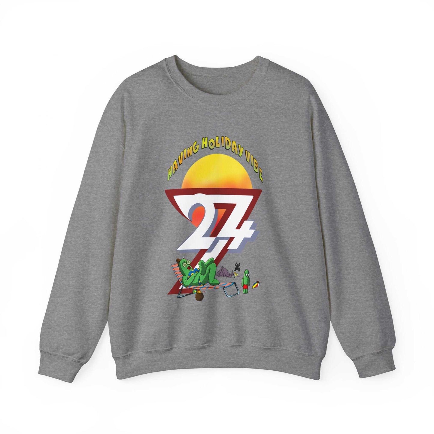 Unique Design Leonando Camping Holiday Heavy Blend™ Crewneck Sweatshirt heather