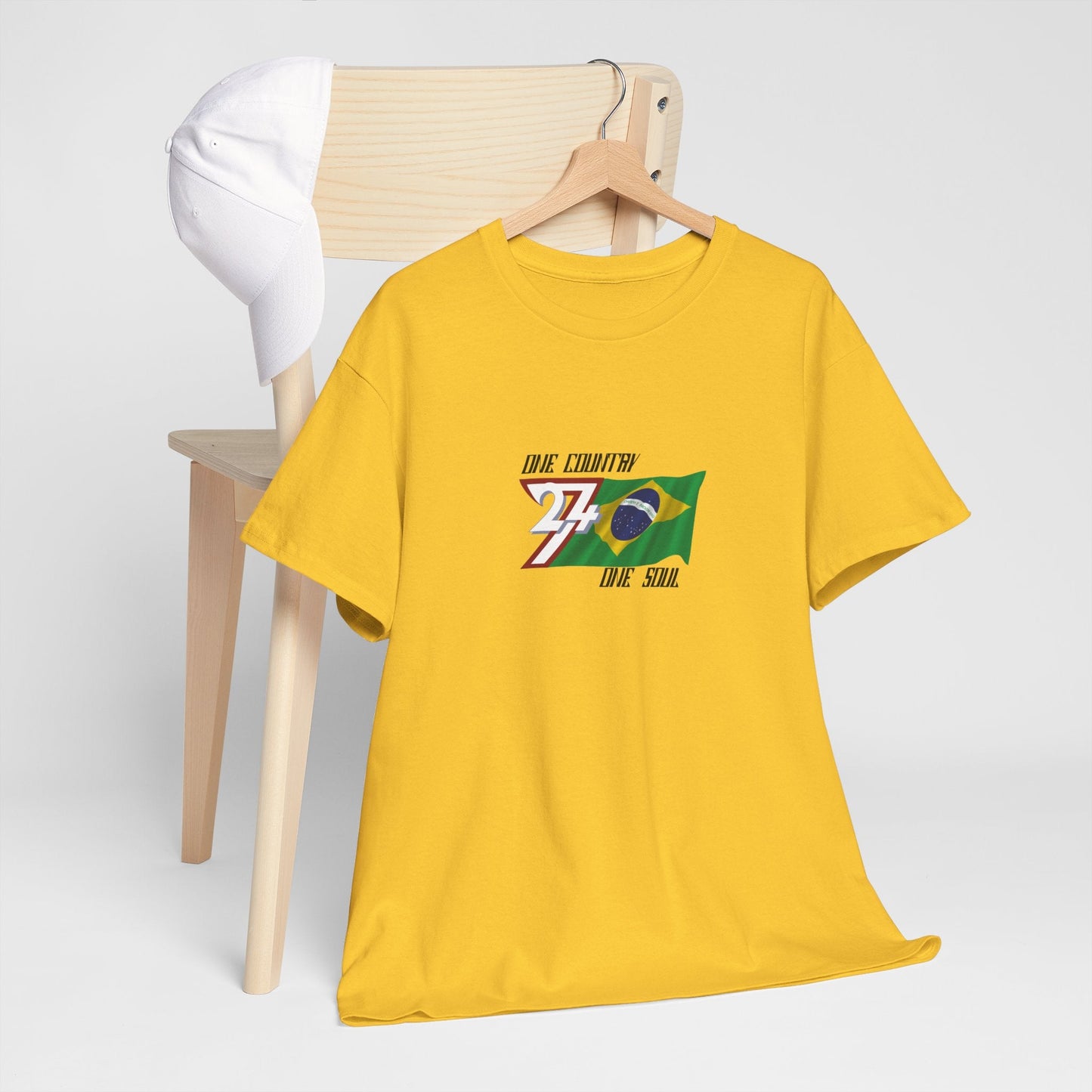 Unique Design Brazil Flag Printed custom T-shirt daisy