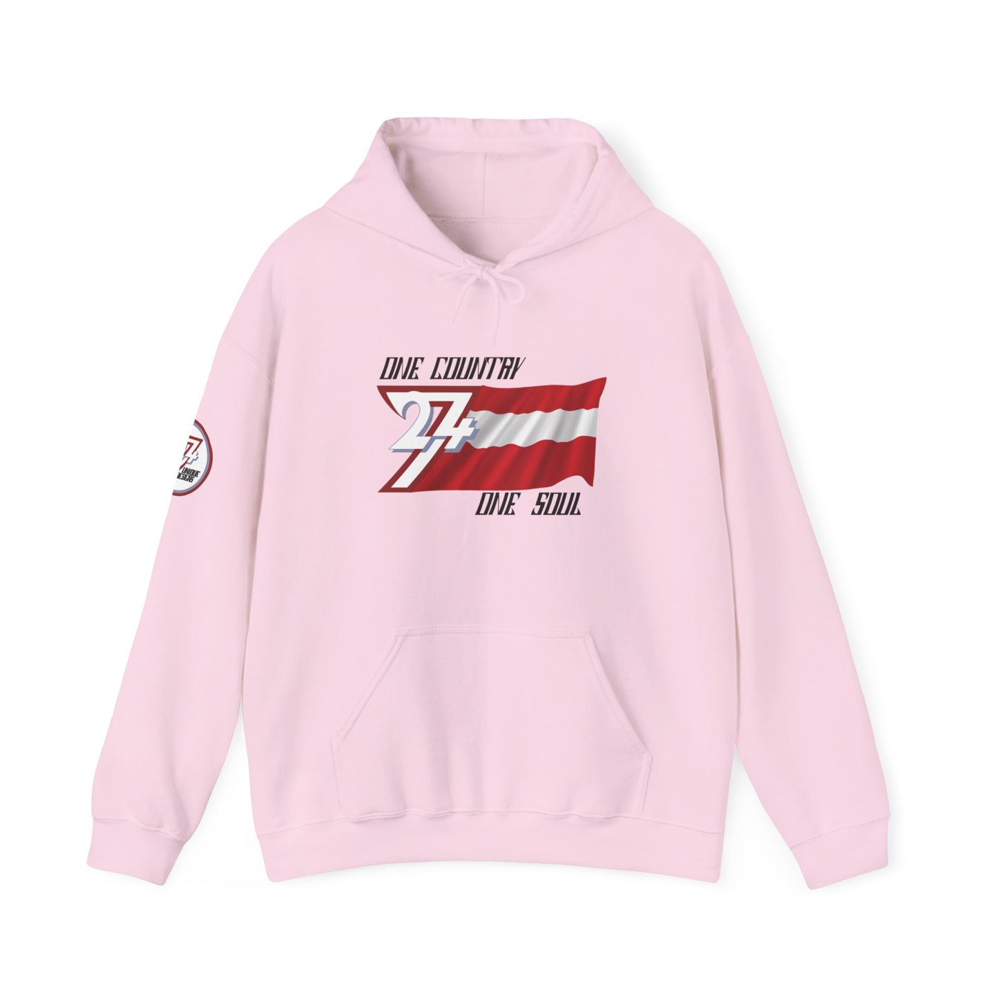 Unique Design 24/7 Austria Flag Printed Unisex custom Hoodie light pink