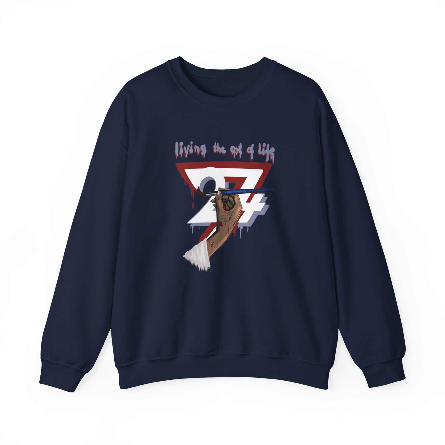 Unique Design The Art of Life Heavy Blend™ Crewneck Sweatshirt navy