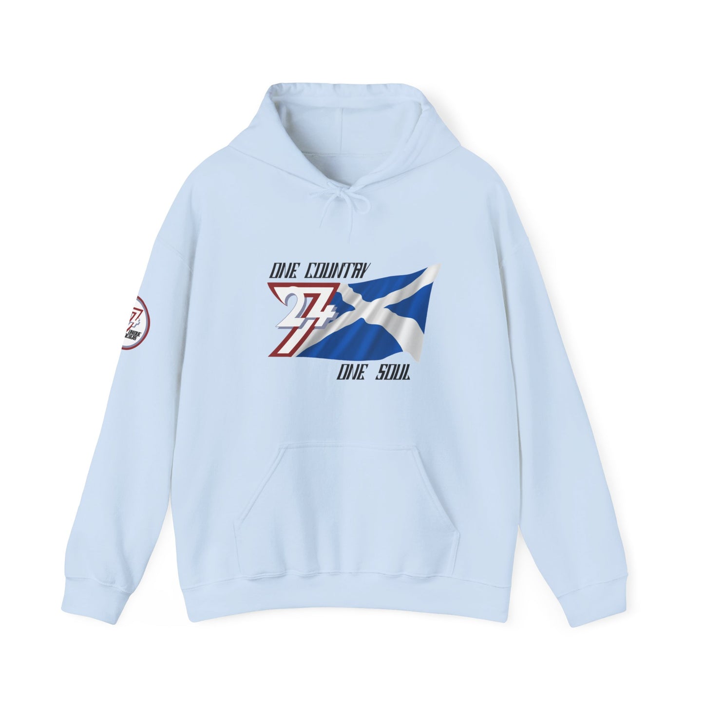 Unique Design 24/7 Scotland Flag custom hoodie light blue