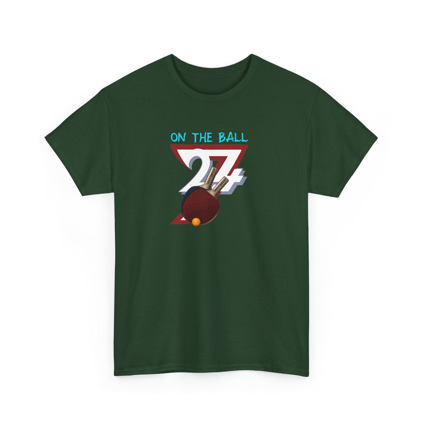 Unique Design Table Tennis Sport Printed T-shirt forest green