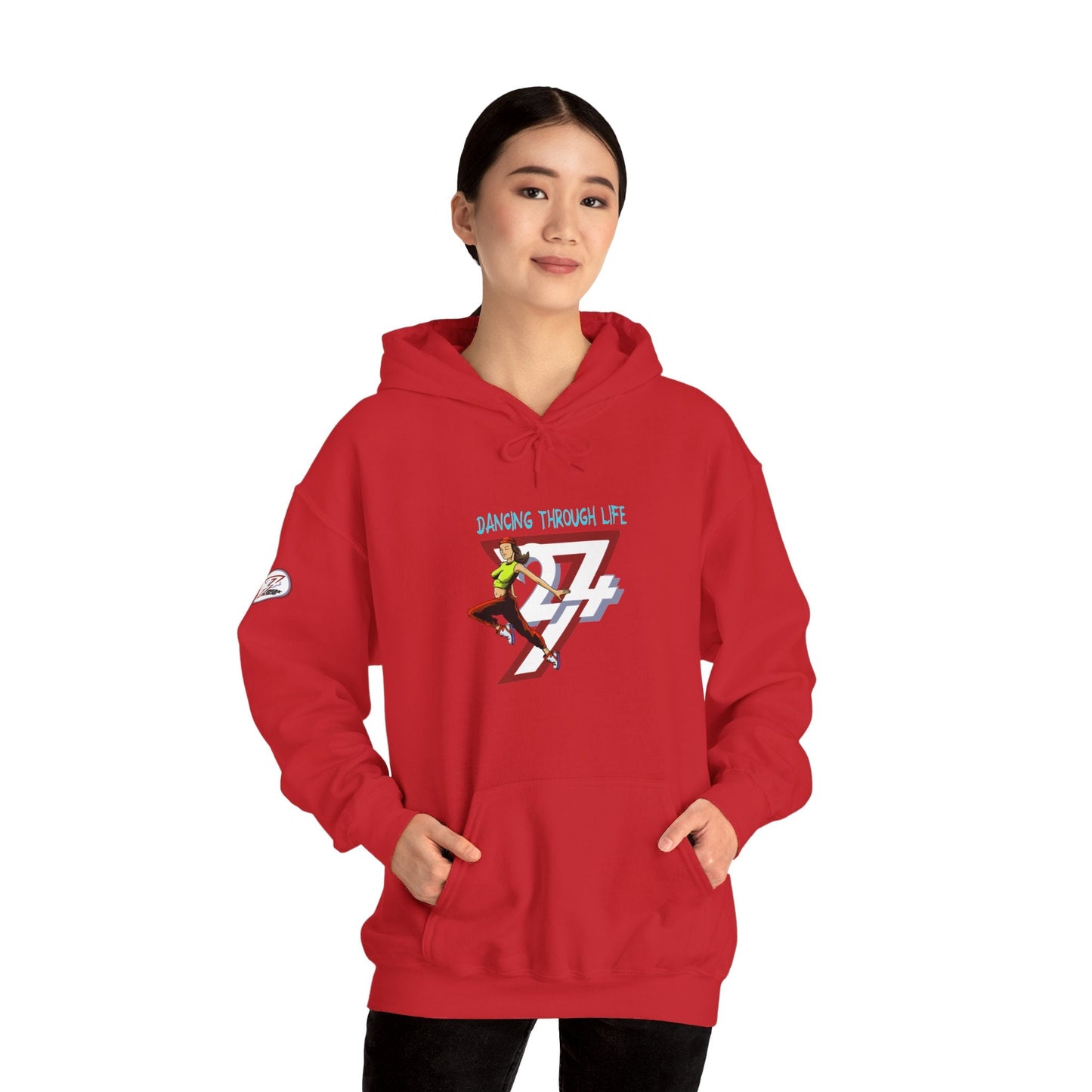 Unique Design Street Dancing Girl Printed Unisex custom Hoodie red