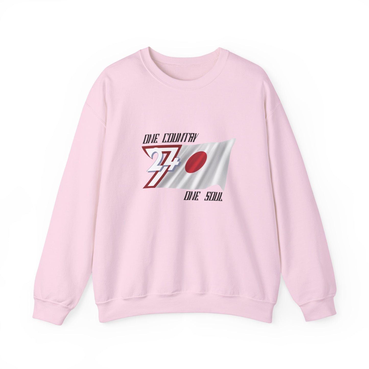 Unique Design Japan Flag sweatshirt light pink