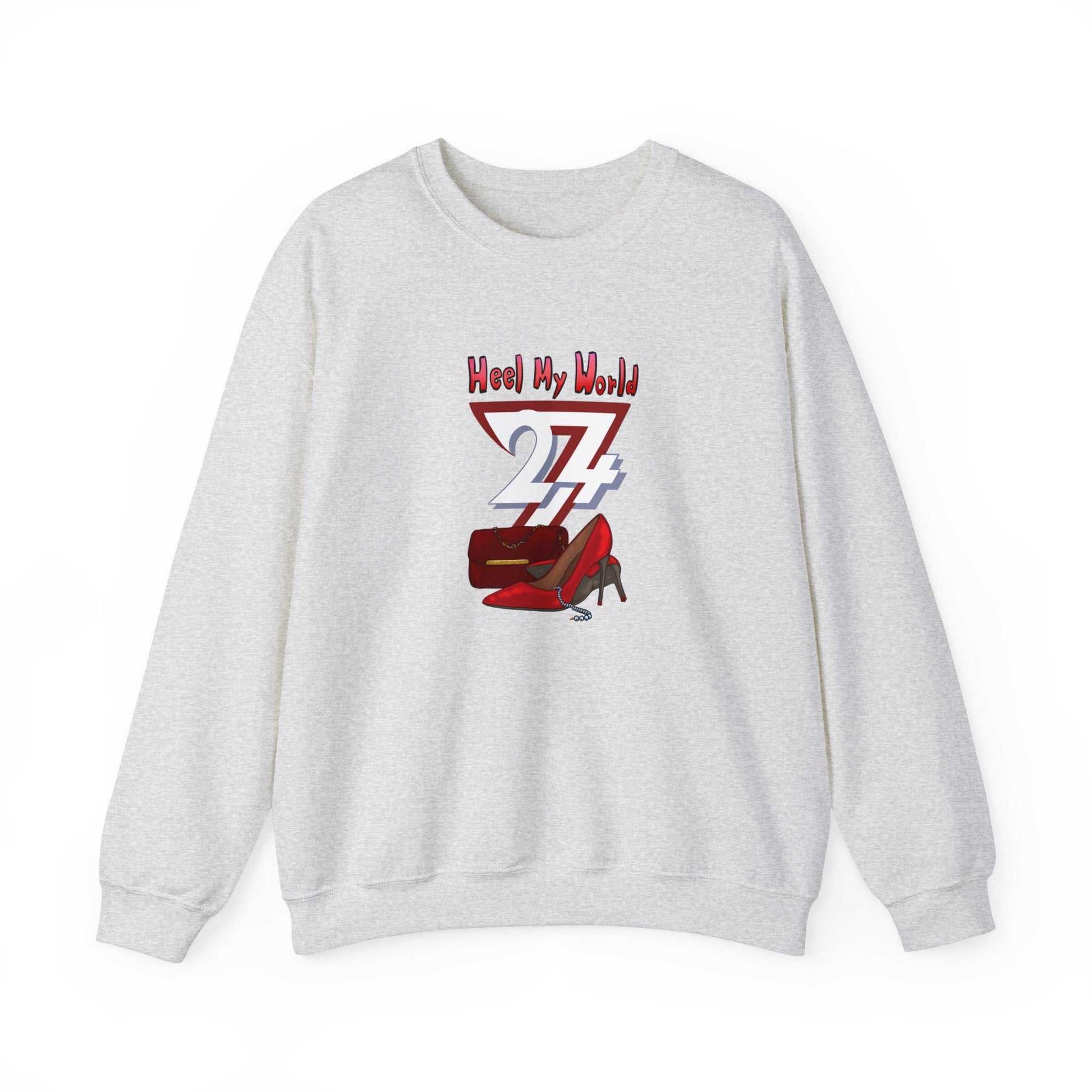 Unique Design Heel My World Heavy Blend™ Crewneck Sweatshirt ash