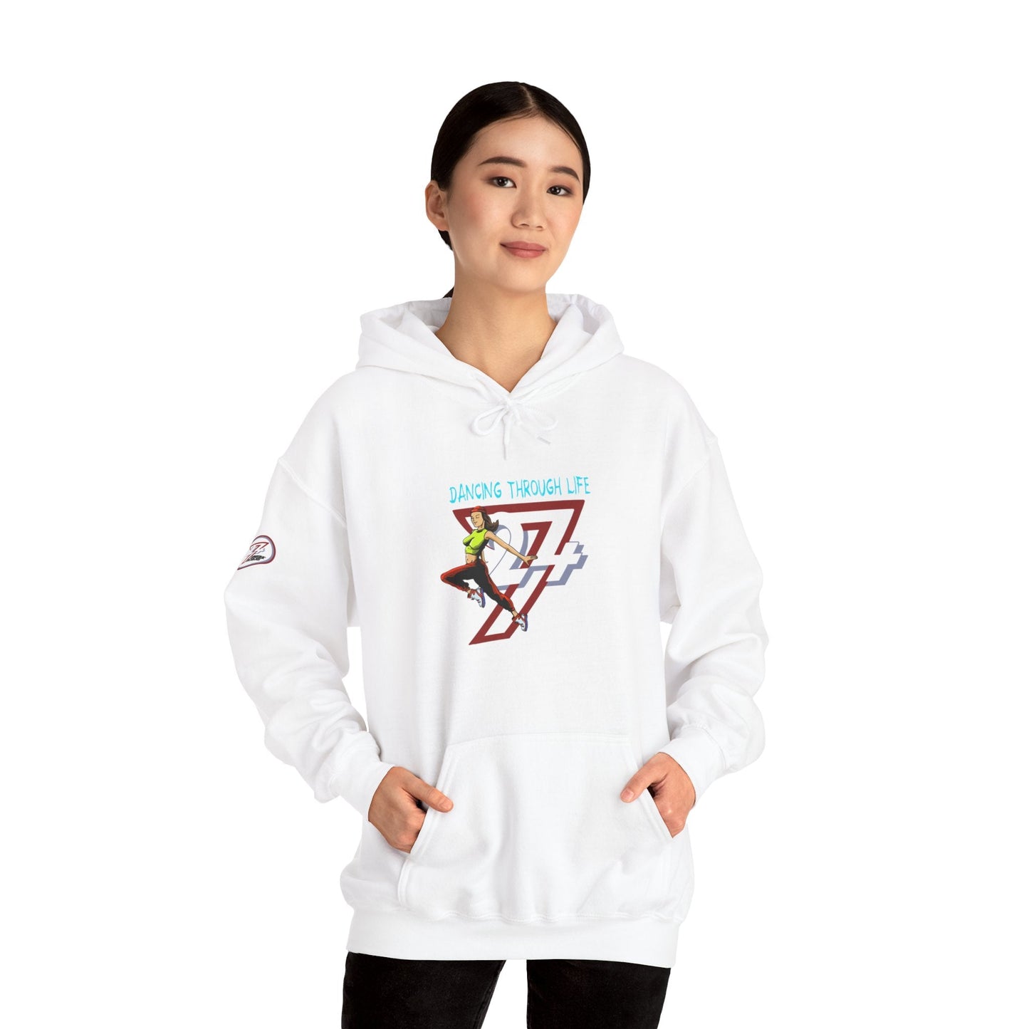 Unique Design Street Dancing Girl Printed Unisex custom Hoodie white