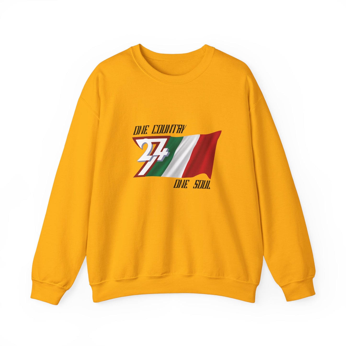 Unique Design Italy Flag sweatshirt gold