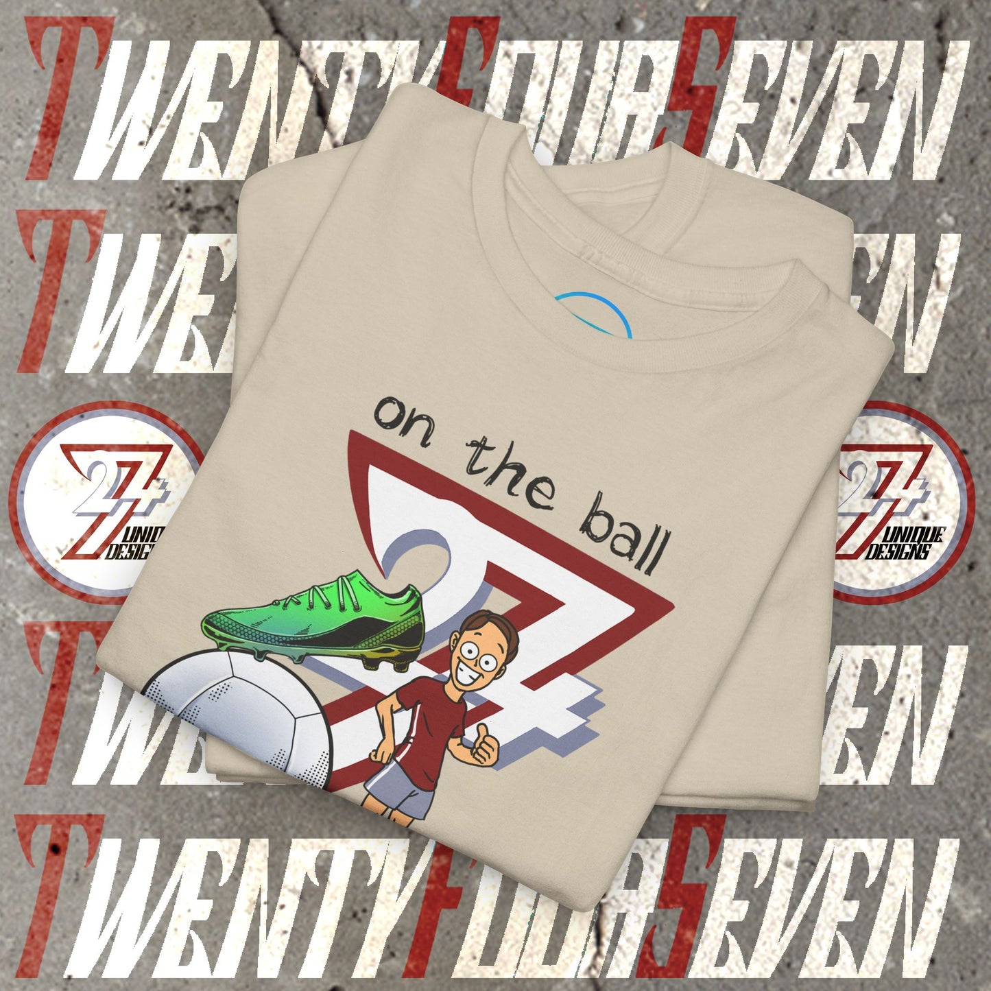 Football Cartoon Tee — Hand-Drawn Soccer Illustration Gift