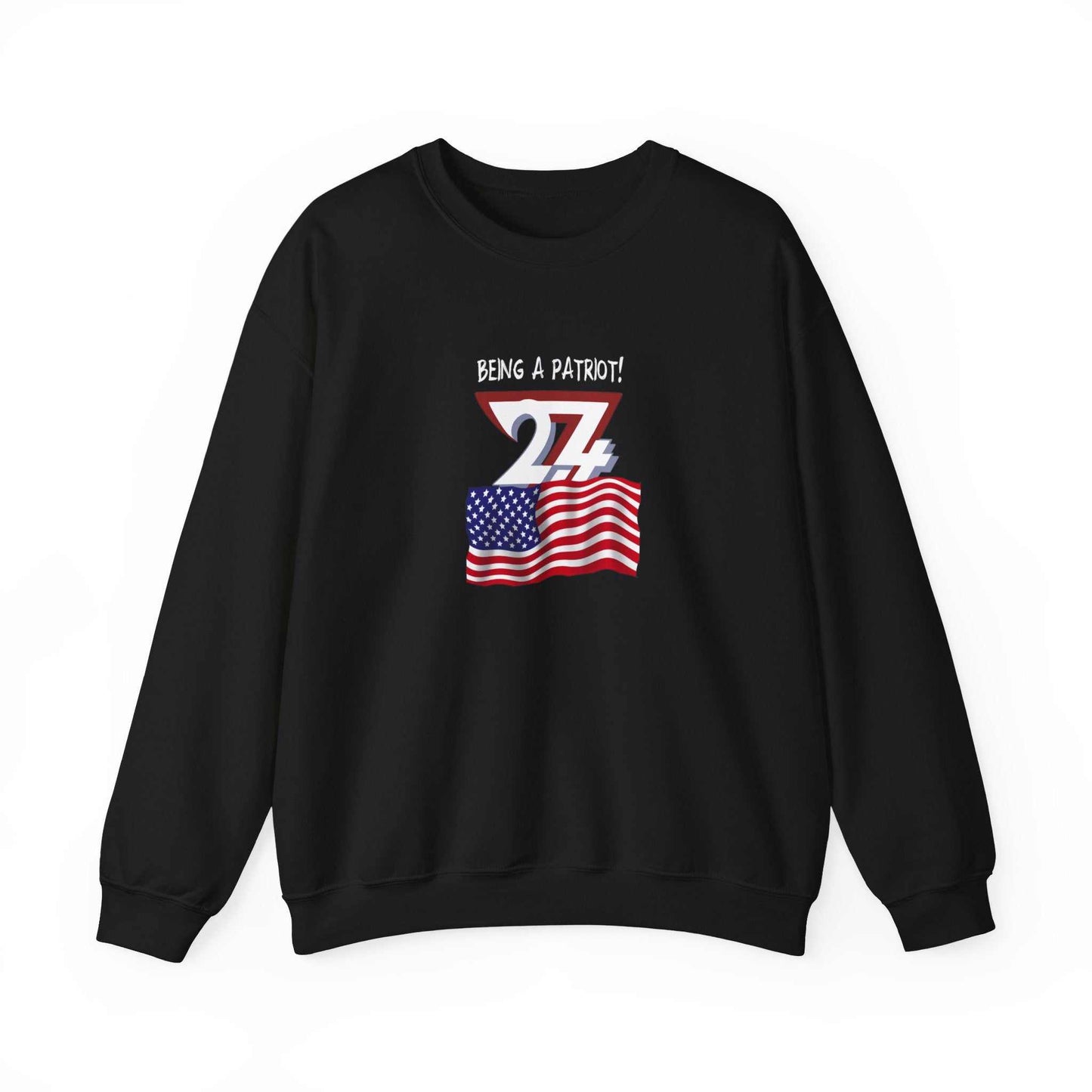 Unique Design US Patriot Heavy Blend™ Crewneck Sweatshirt black