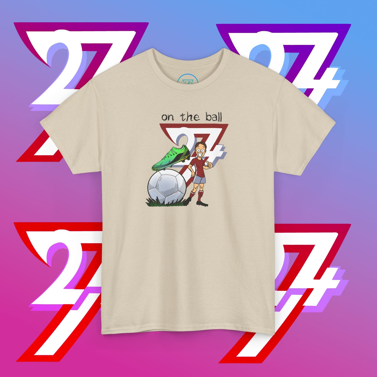 Football Cartoon Tee — Hand-Drawn Soccer Illustration Gift