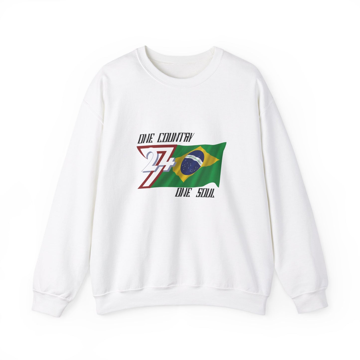 Unique Design Brazil Flag sweatshirt white