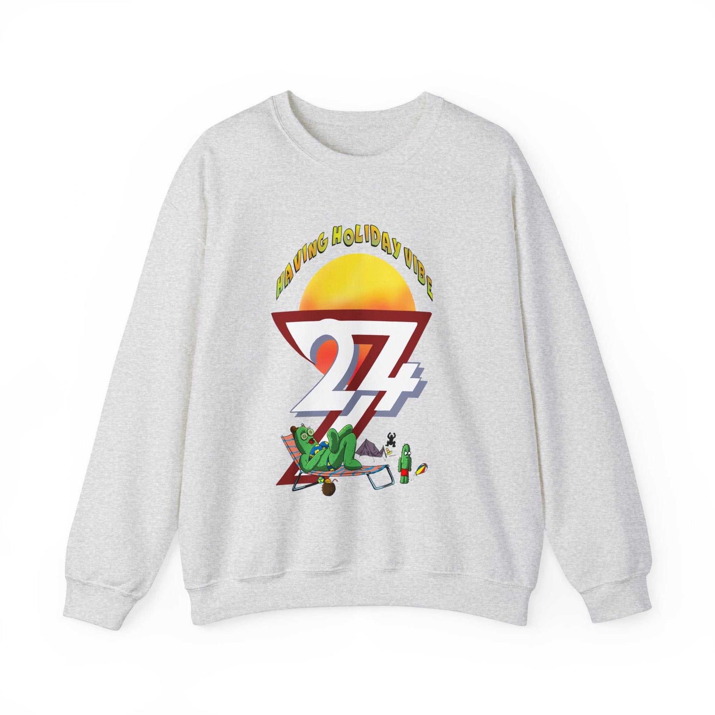 Unique Design Leonando Camping Holiday Heavy Blend™ Crewneck Sweatshirt ash