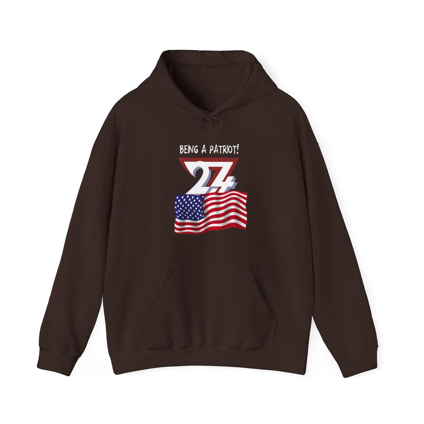 Unique Design Exclusive Design American Patriot Hoodie dark chocolate