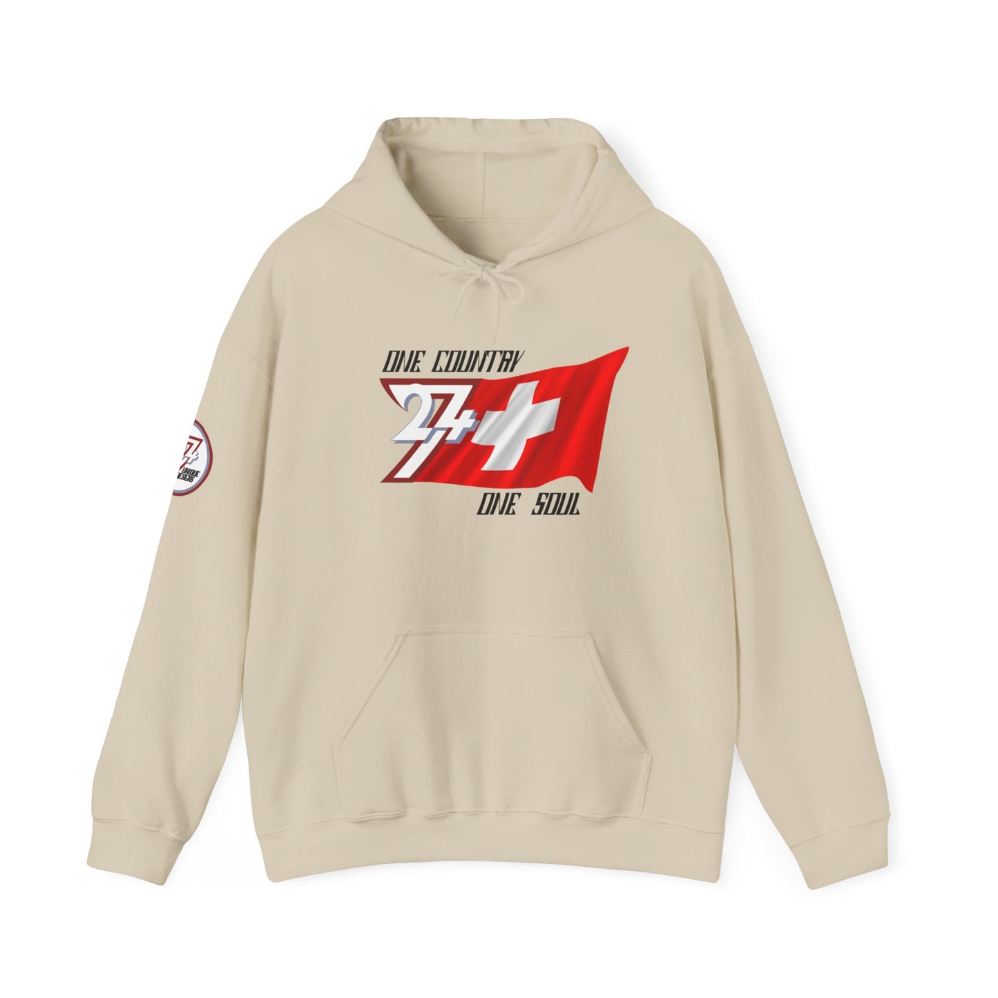 Unique Design Switzerland Flag custom hoodie sand