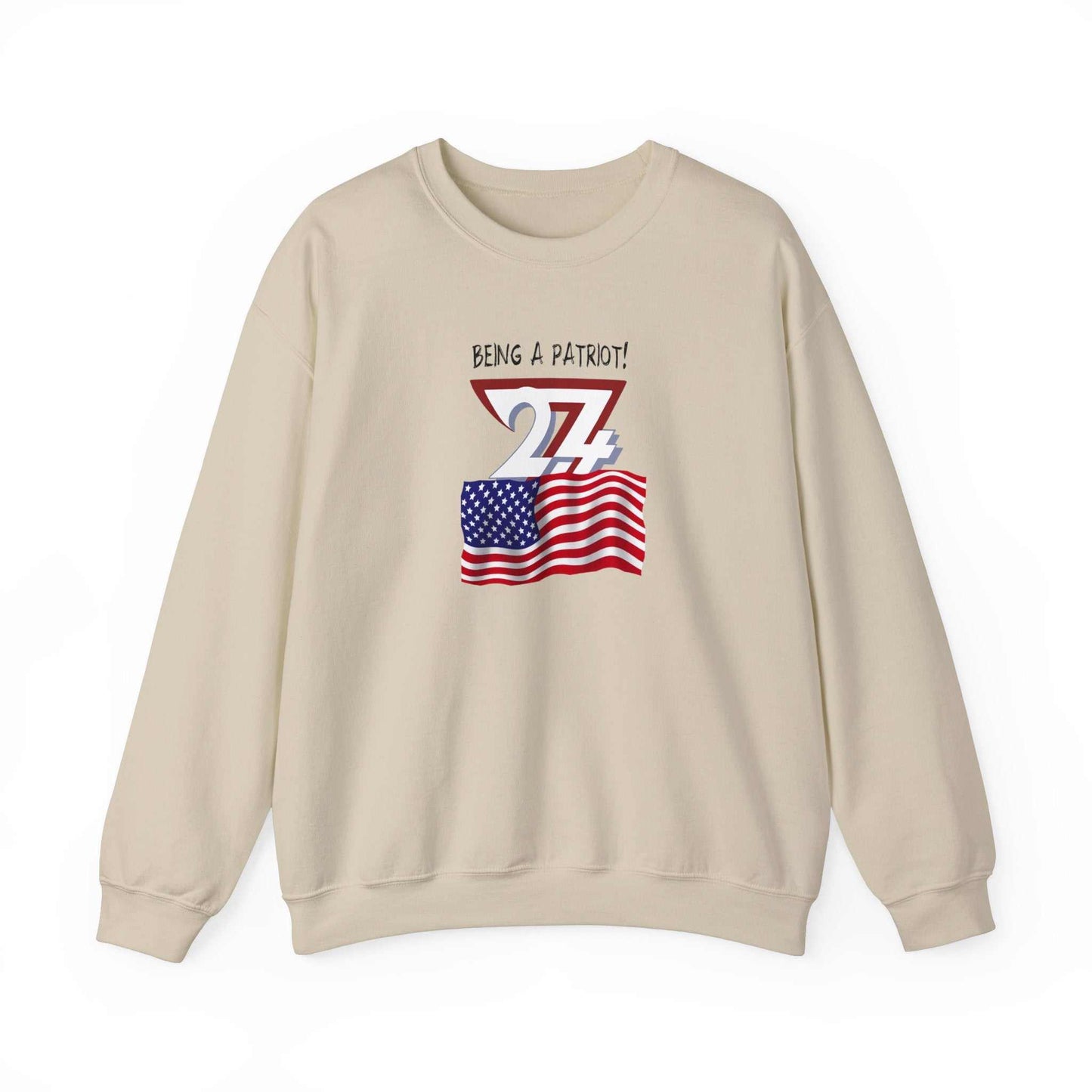 Unique Design US Patriot Heavy Blend™ Crewneck Sweatshirt sand