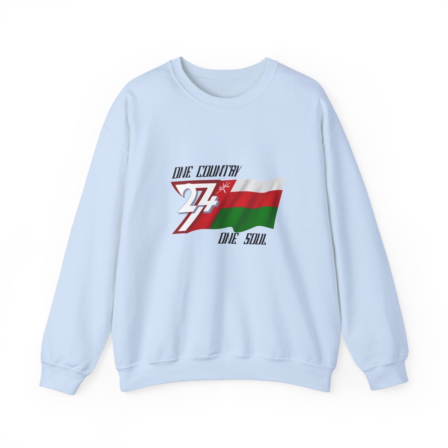 Unique Design Oman Flag sweatshirt light blue