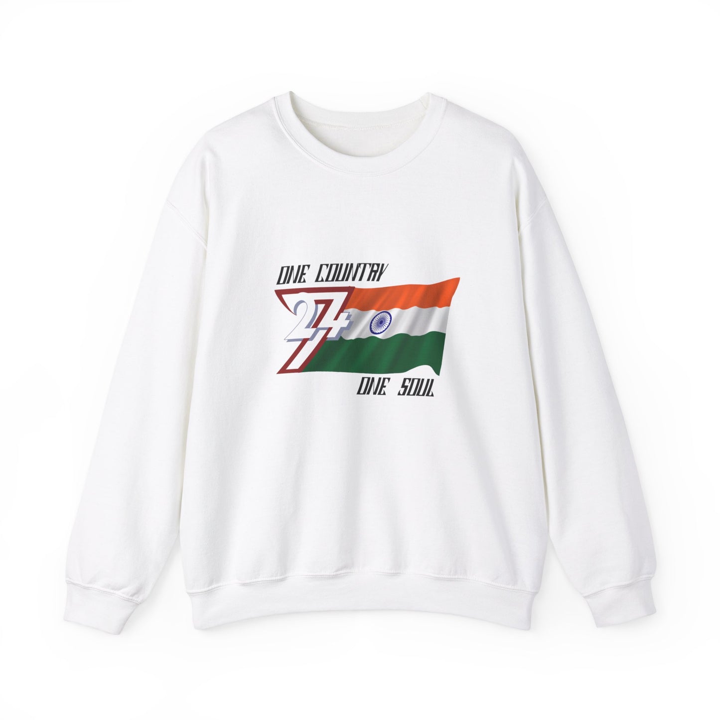 Unique Design India Flag sweatshirt white