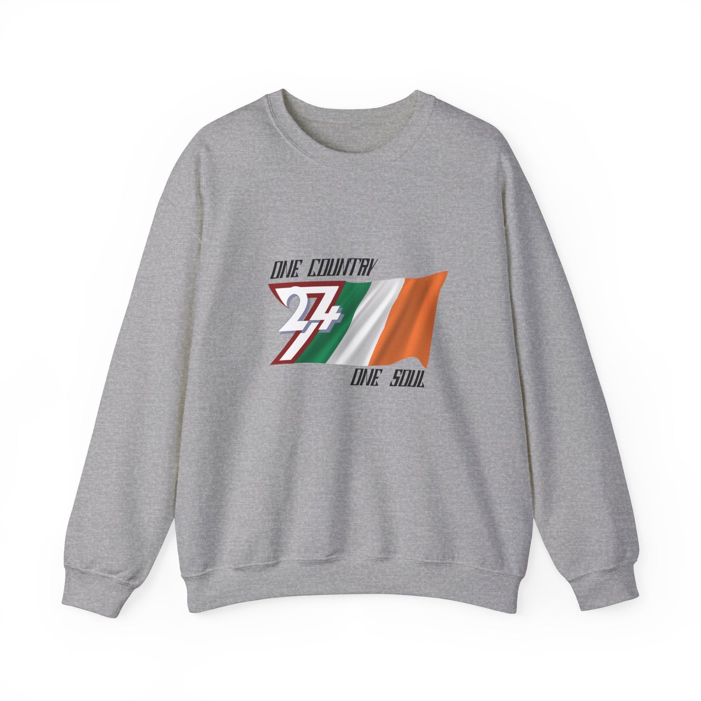 Unique Design Ireland Flag sweatshirt sport grey