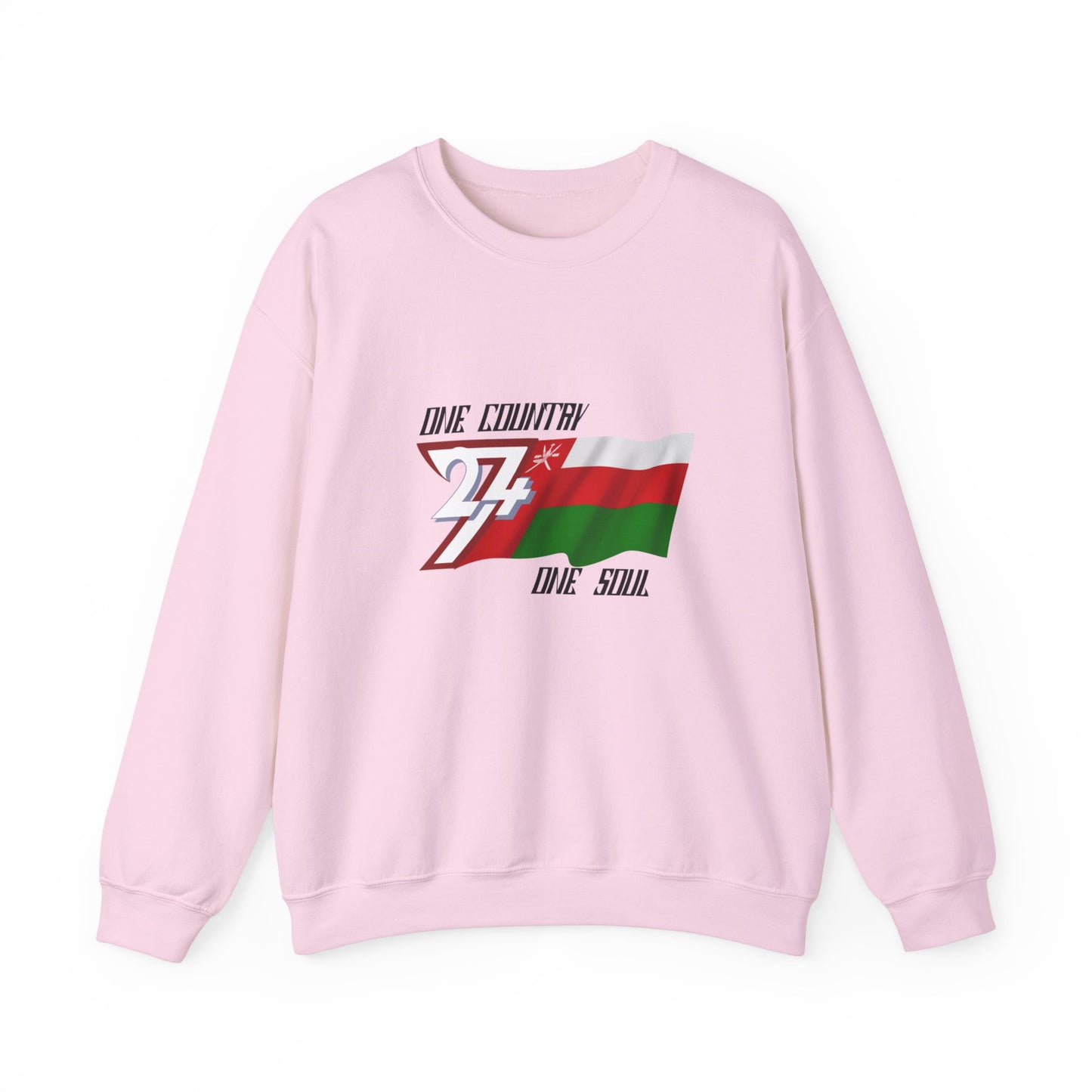 Unique Design Oman Flag sweatshirt light pink