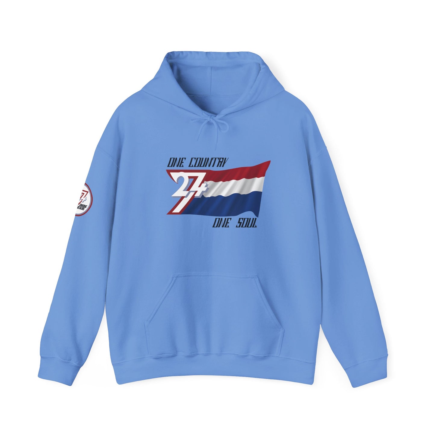 Unique Design 24/7 Netherlands Flag Printed Unisex custom Hoodie carolina blue