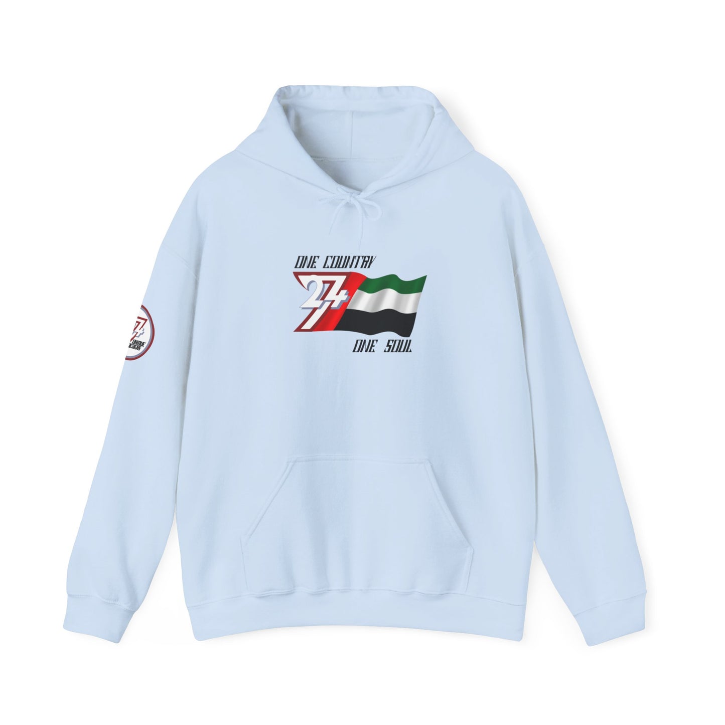 Unique Design United Arab Emirates Flag custom hoodie light blue