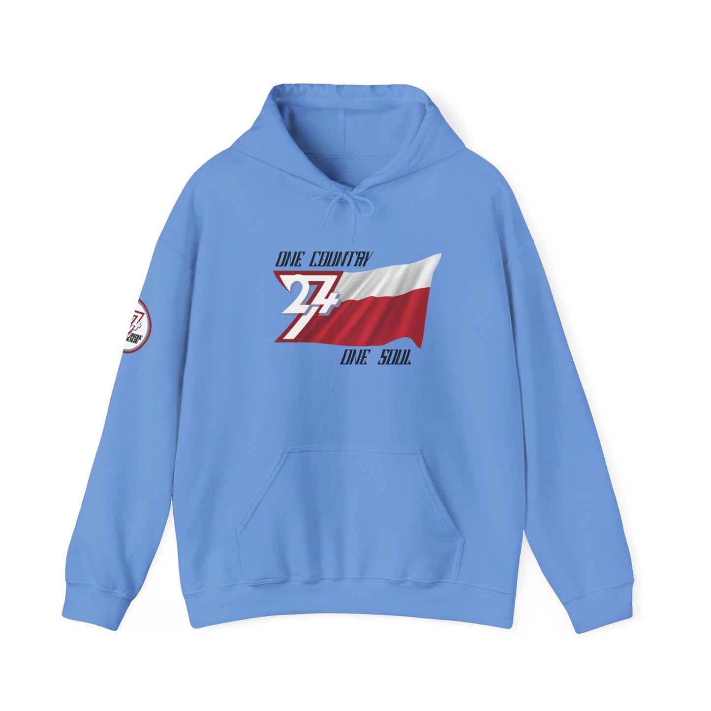 Unique Design 24/7 Poland Flag custom hoodie carolina blue