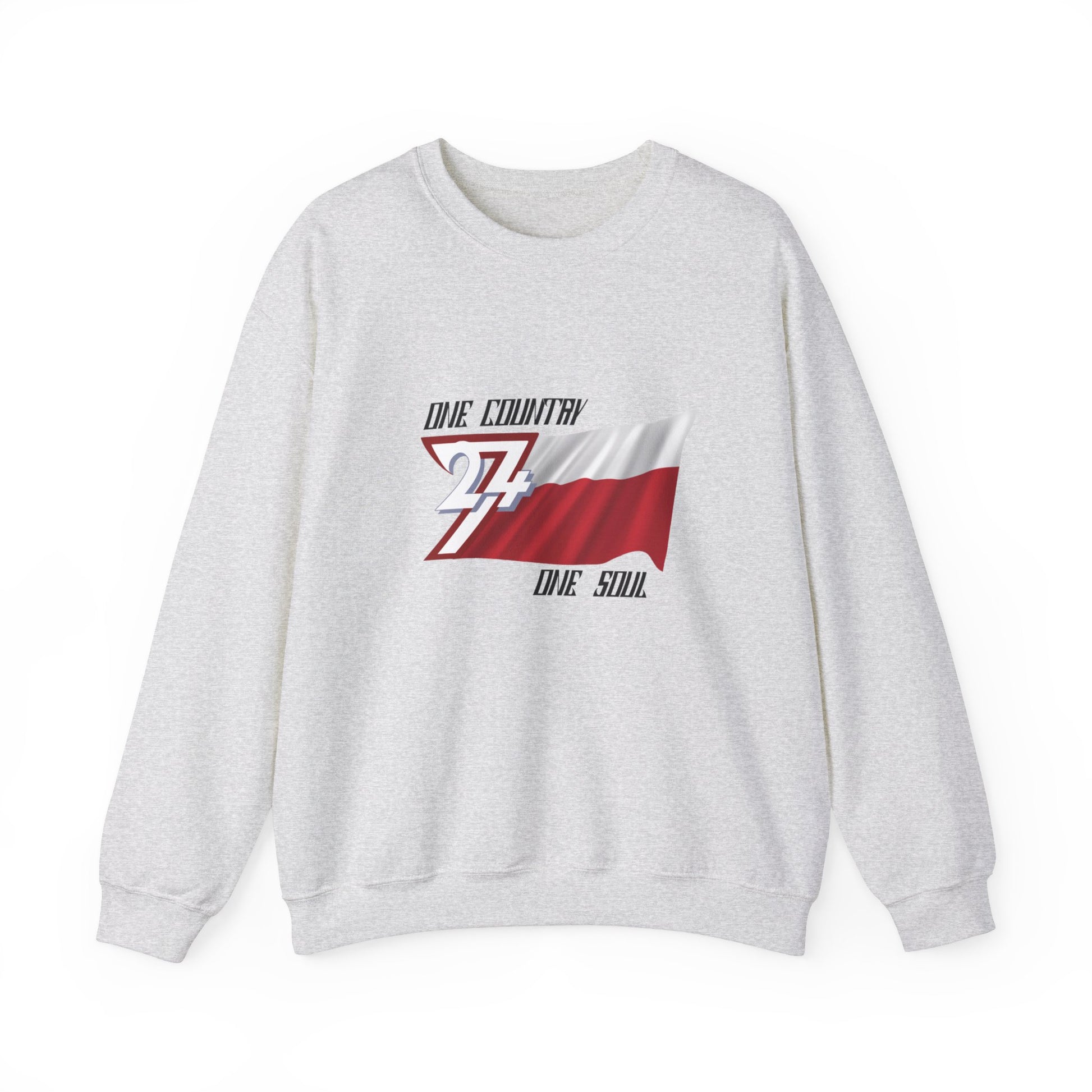 Unique Design Poland Flag sweatshirt ash