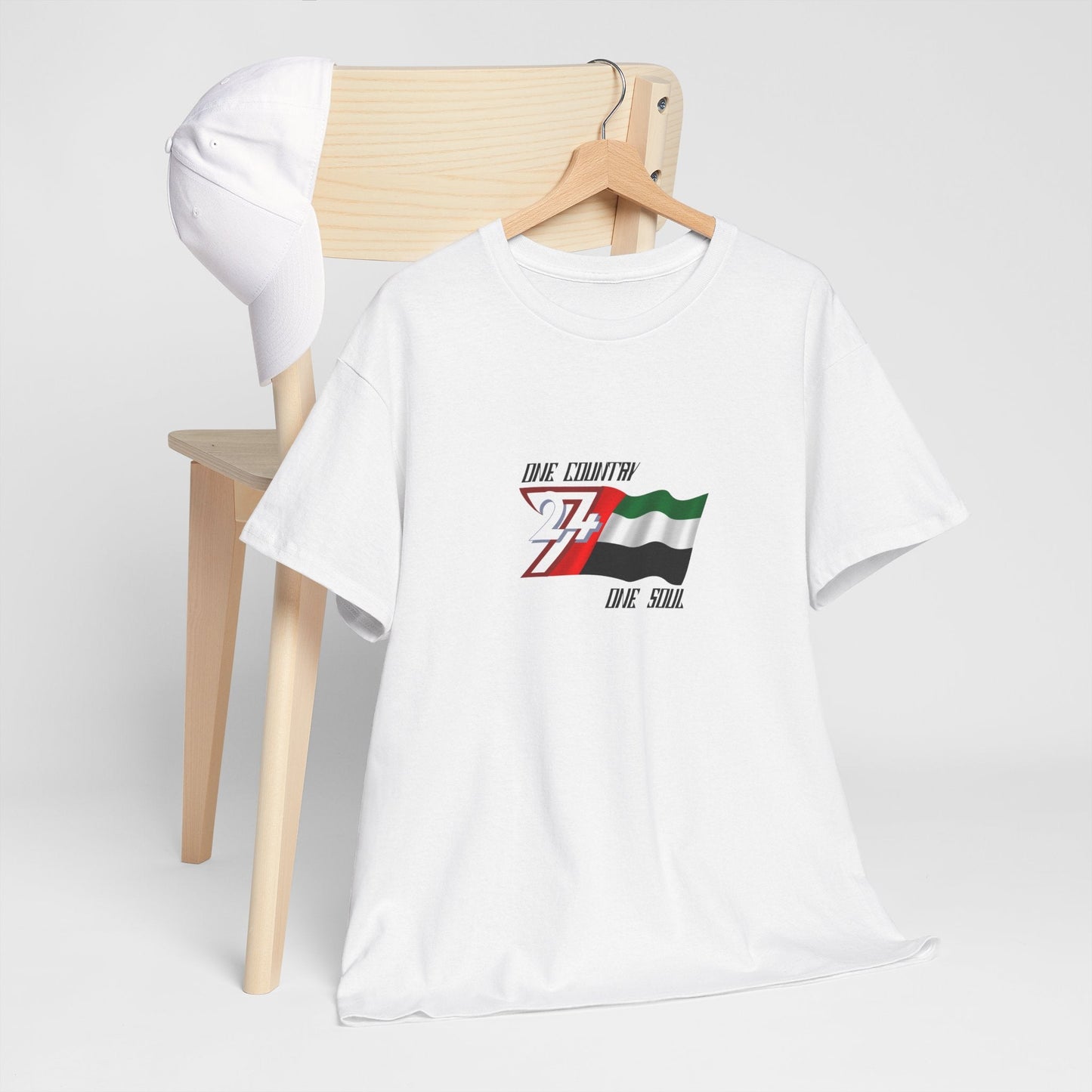 Unique Design United Arab Emirates Flag Printed custom T-shirt white