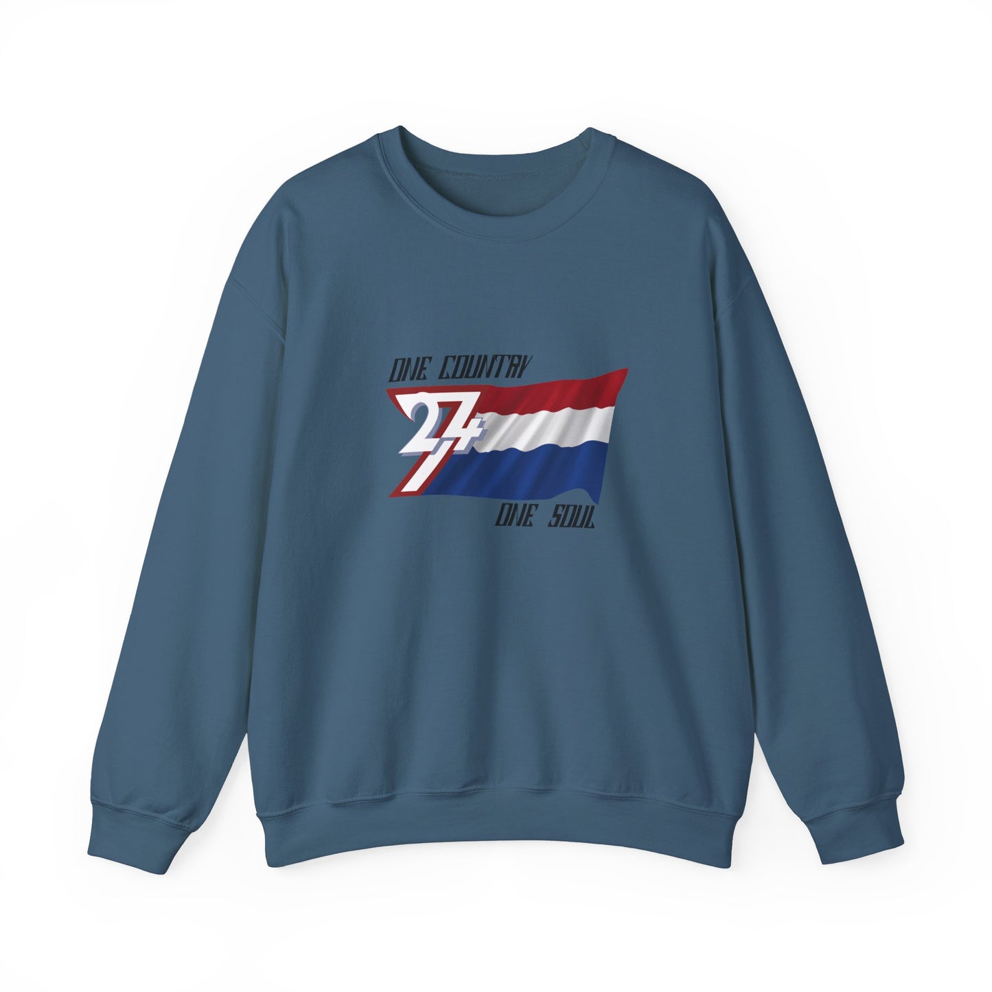 Unique Design Netherlands Flag sweatshirt indigo blue