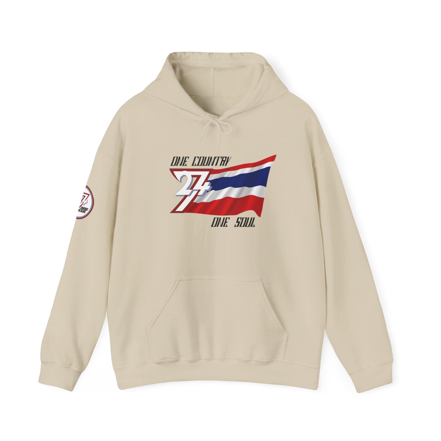 Unique Design Thailand Flag custom hoodie sand