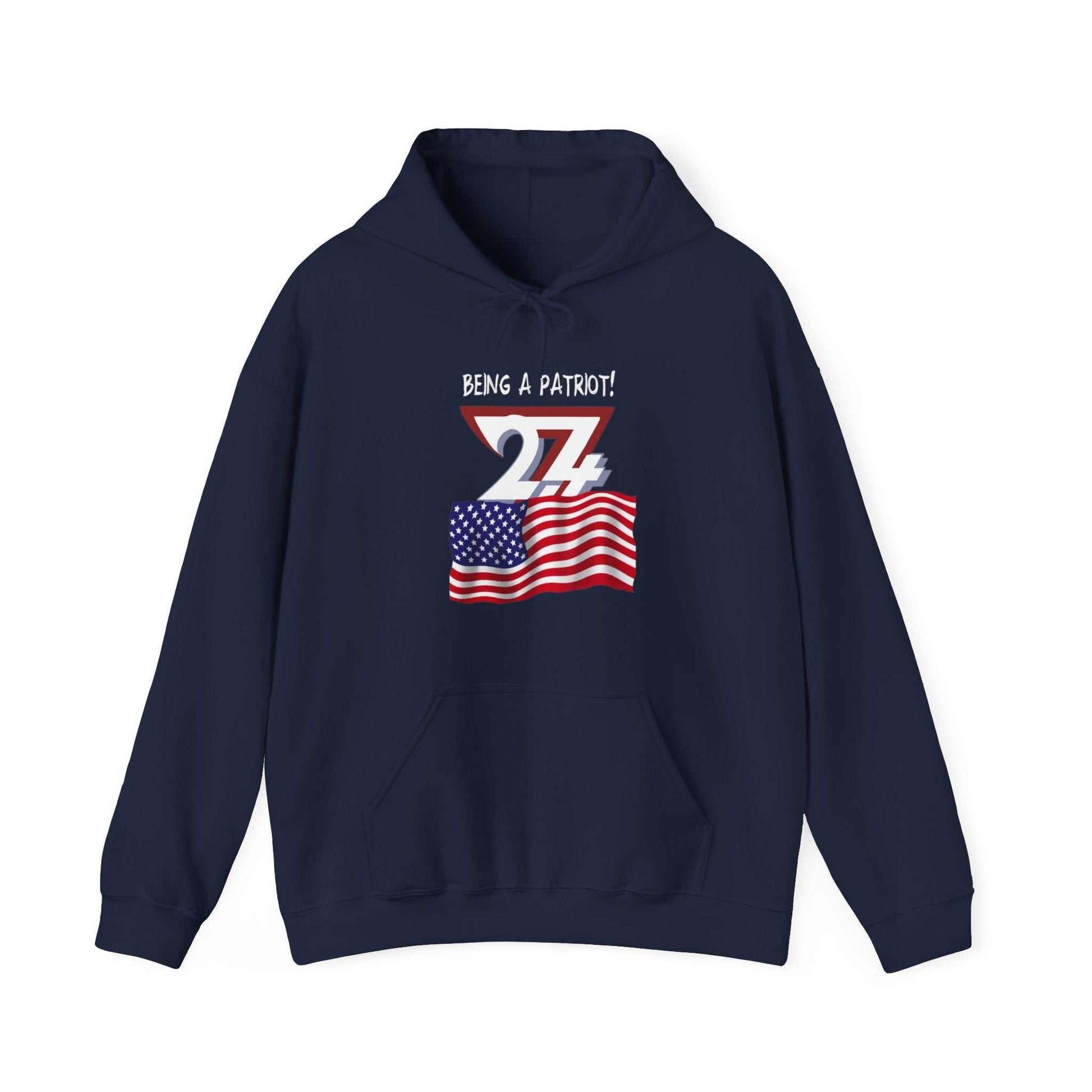 Unique Design Exclusive Design American Patriot Hoodie navy