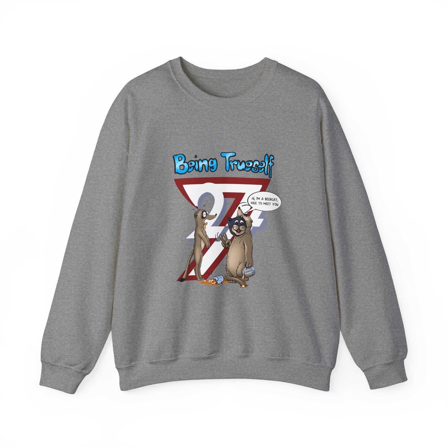 Unique Design Being True-self Heavy Blend™ Crewneck Sweatshirt heather