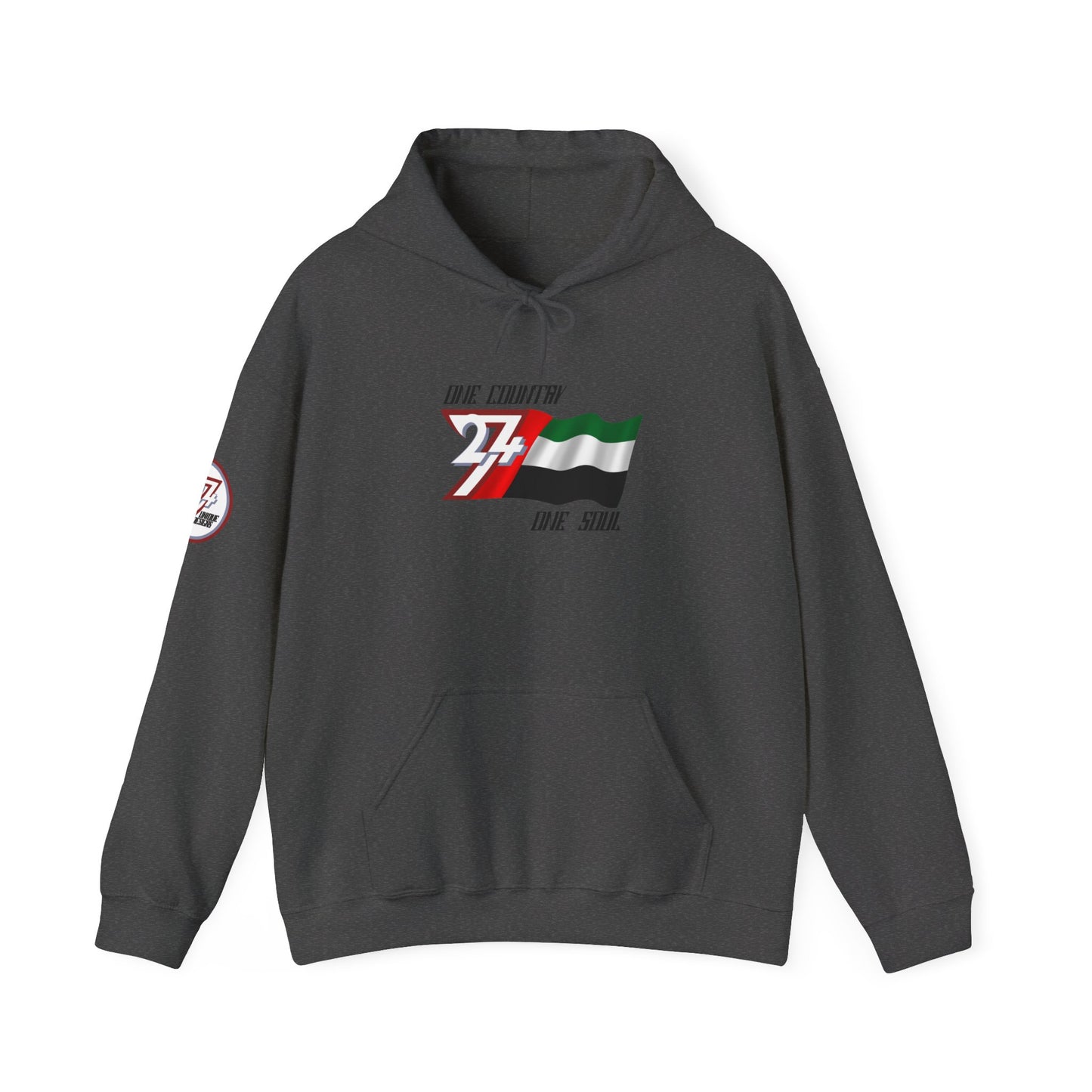 Unique Design United Arab Emirates Flag custom hoodie dark heather