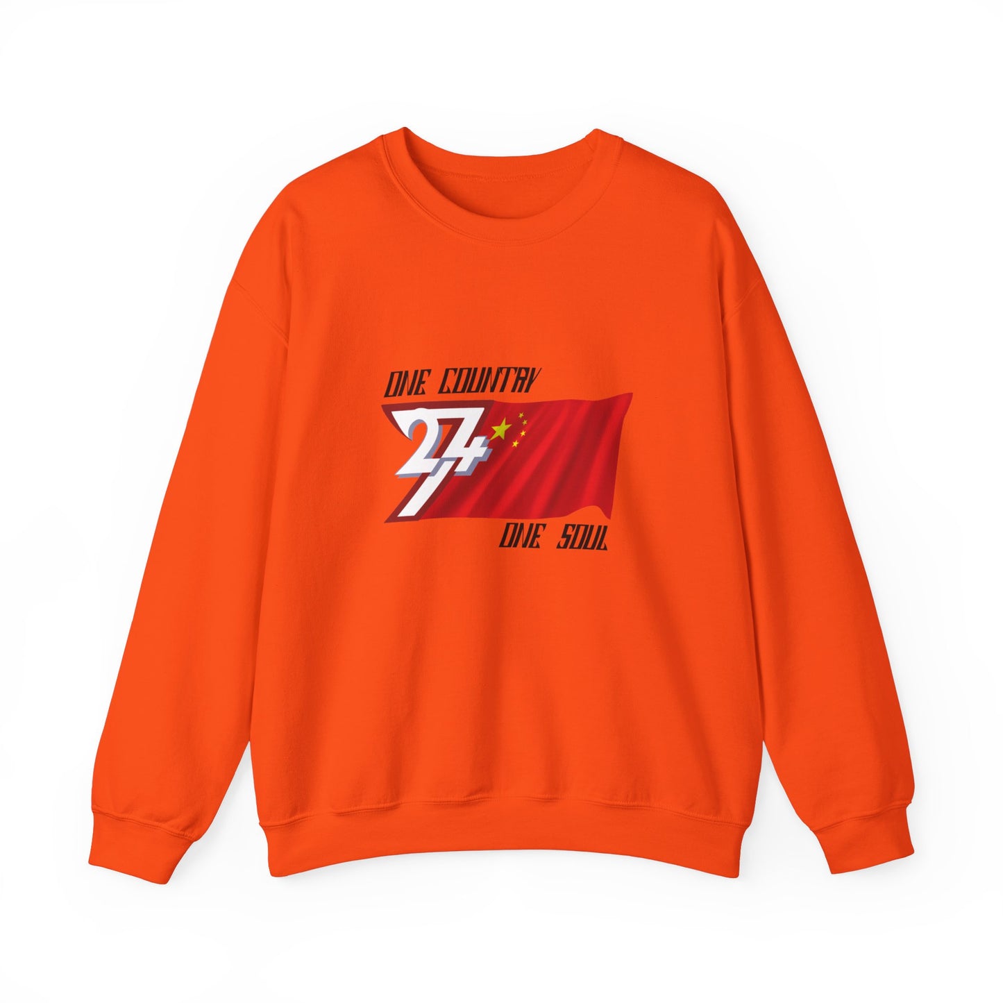 Unique Design China Flag sweatshirt orange