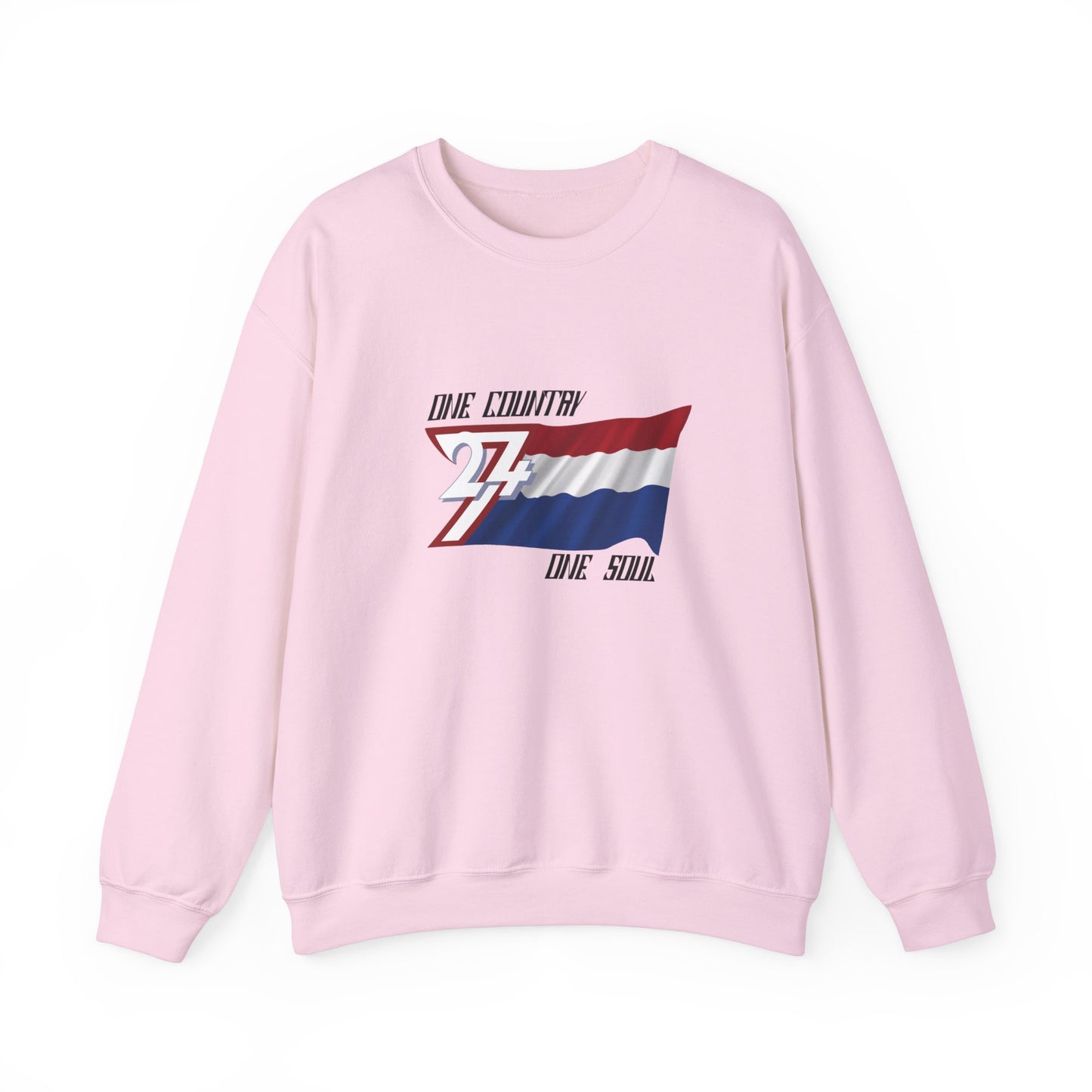 Unique Design Netherlands Flag sweatshirt light pink