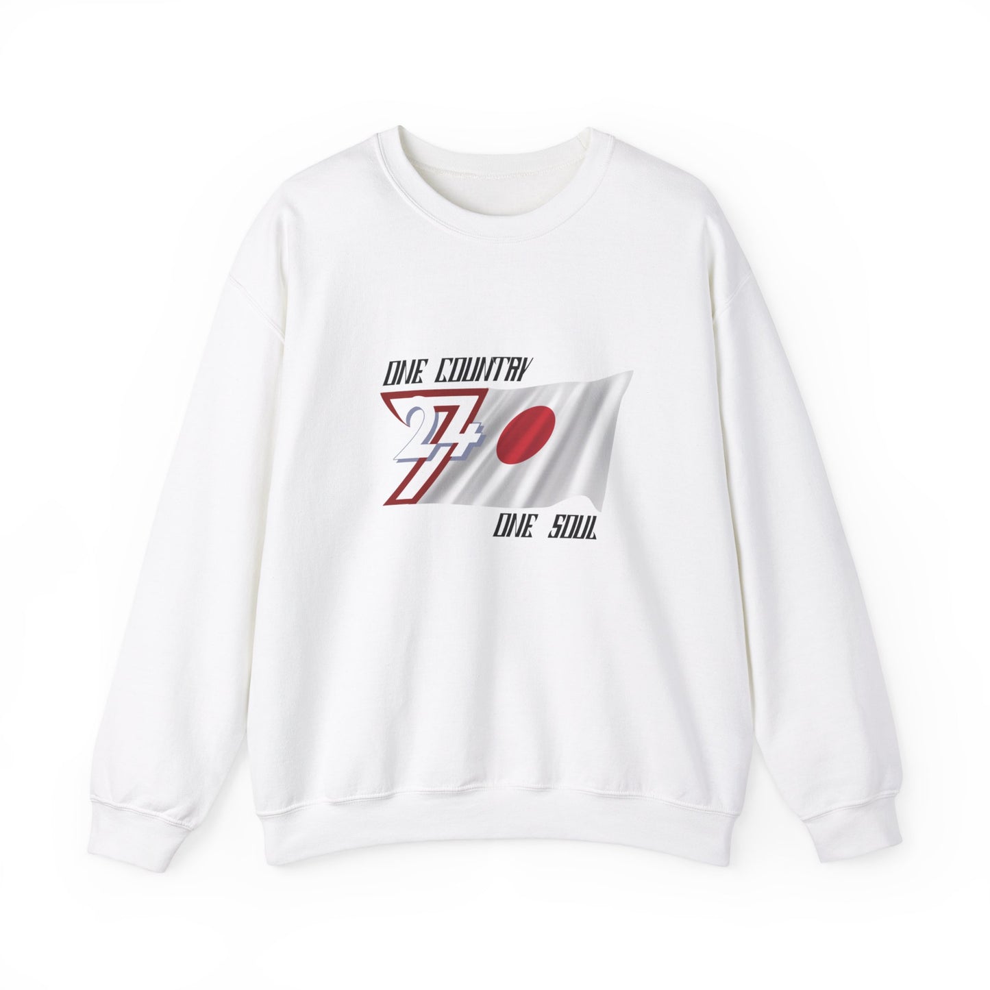 Unique Design Japan Flag sweatshirt white