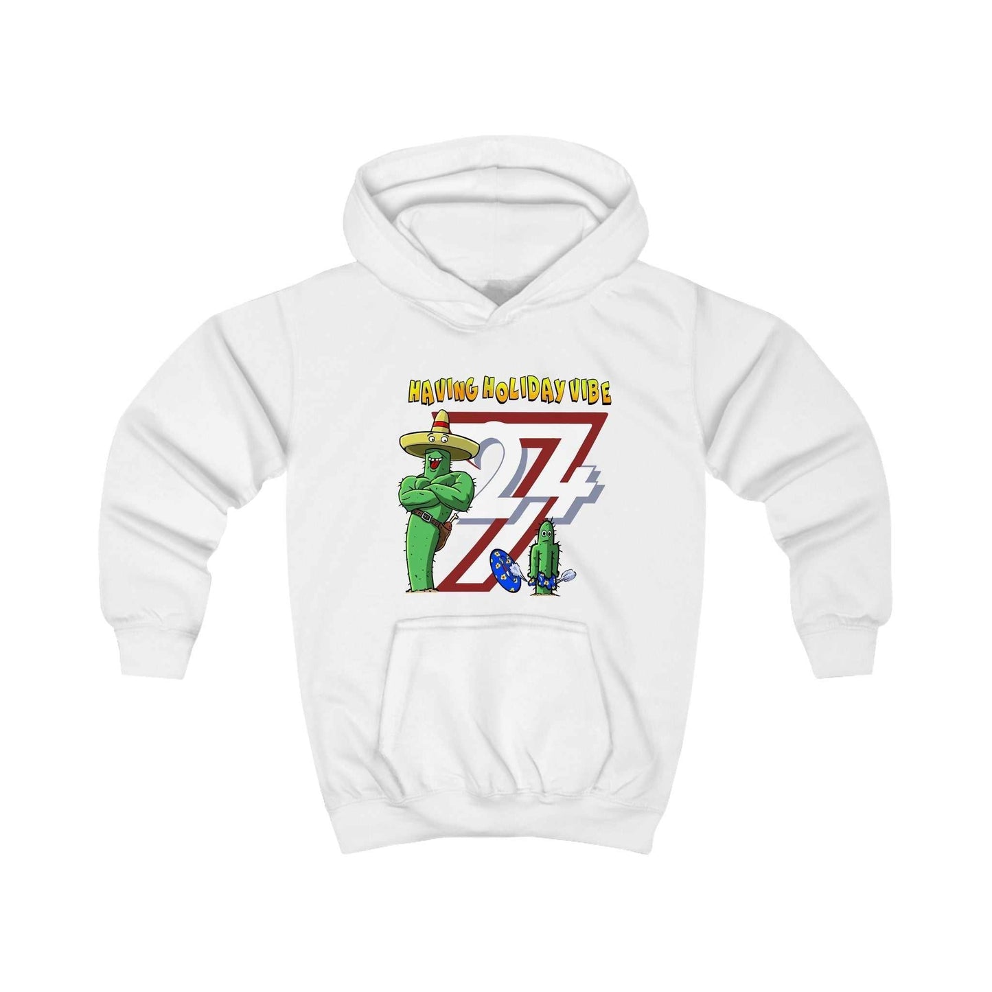 Unique Design Kids Hoodie Leonando Holiday Vibe white