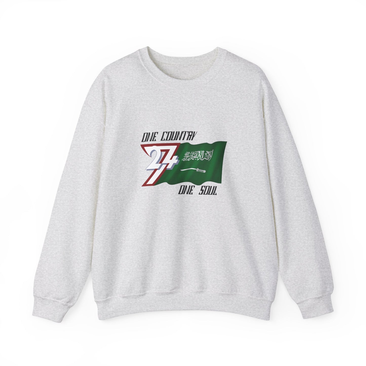 Unique Design 24/7 Saudi Arabia Flag sweatshirt ash