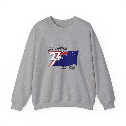 Crew neck Sweatshirt: Australia Flag fashion by 24/7 Unique Designs sport grey