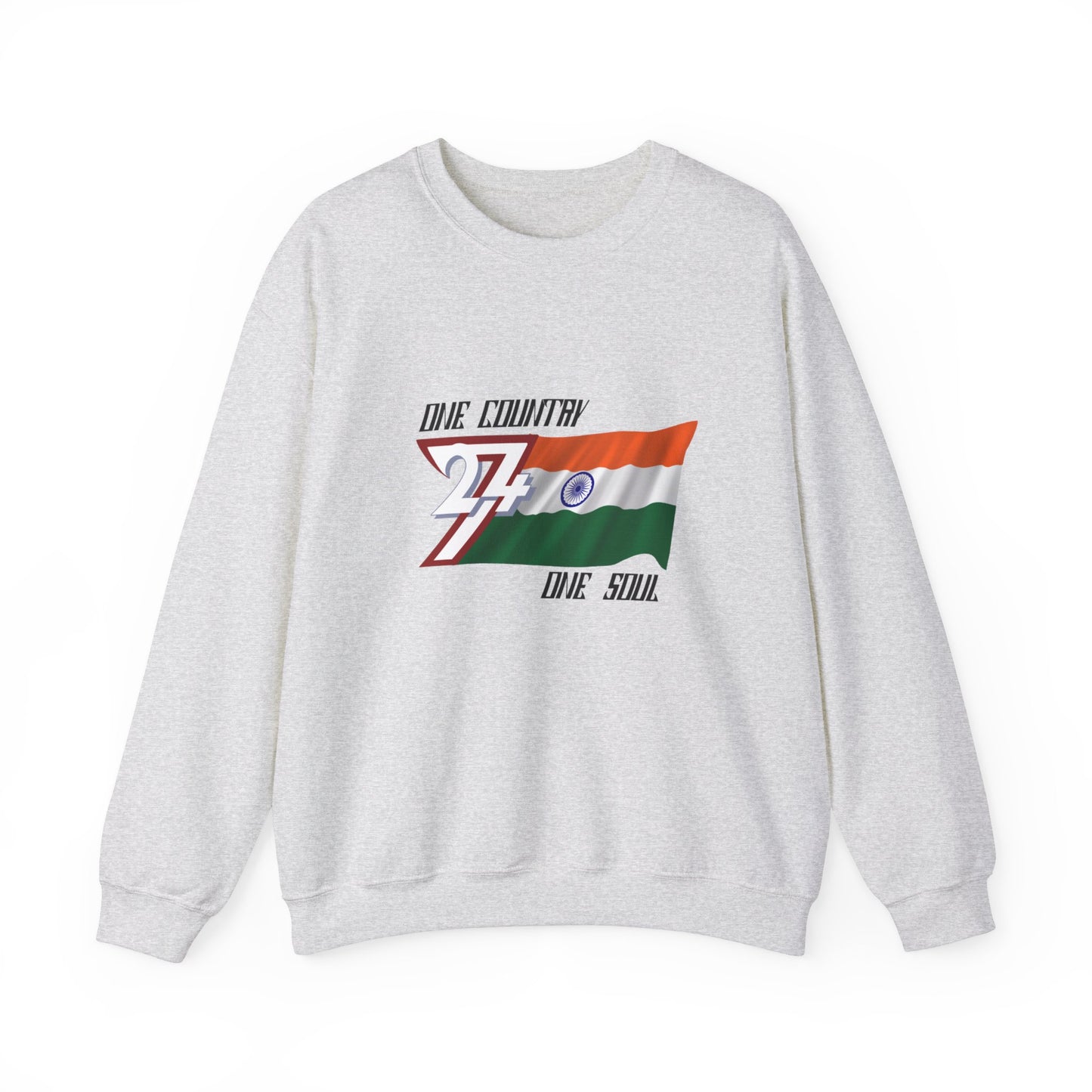 Unique Design India Flag sweatshirt ash