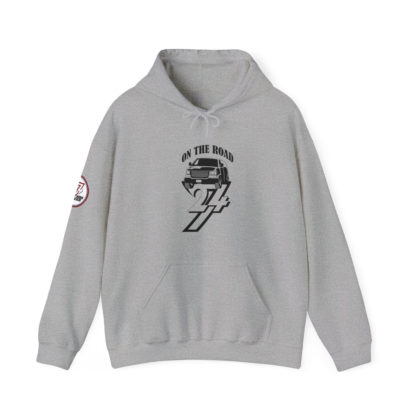 Unique Design On The Road Van Printed Unique Hoodie sports grey