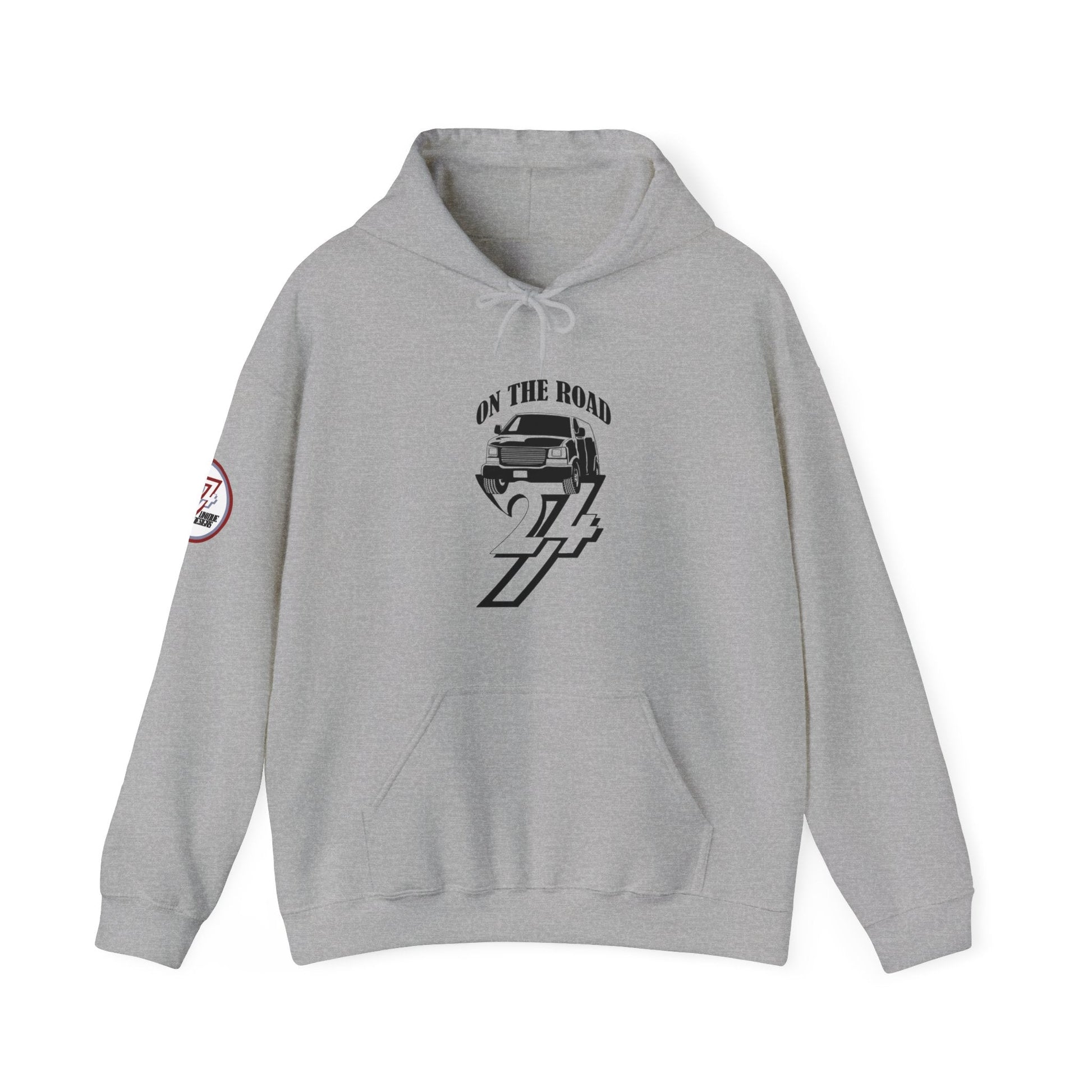 Unique Design On The Road Van Printed Unique Hoodie sports grey