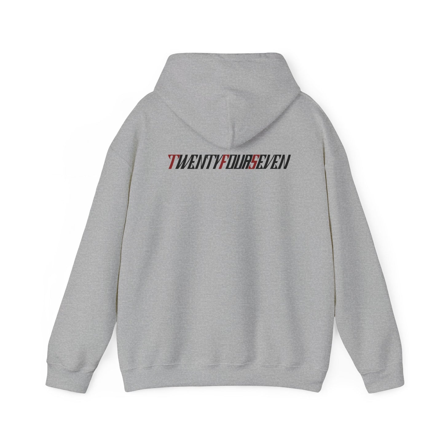 Unique Design TwentyFourSeven Printed Hoodie sports grey