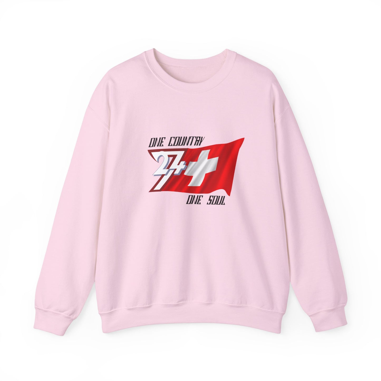 Unique Design Switzerland Flag sweatshirt light pink