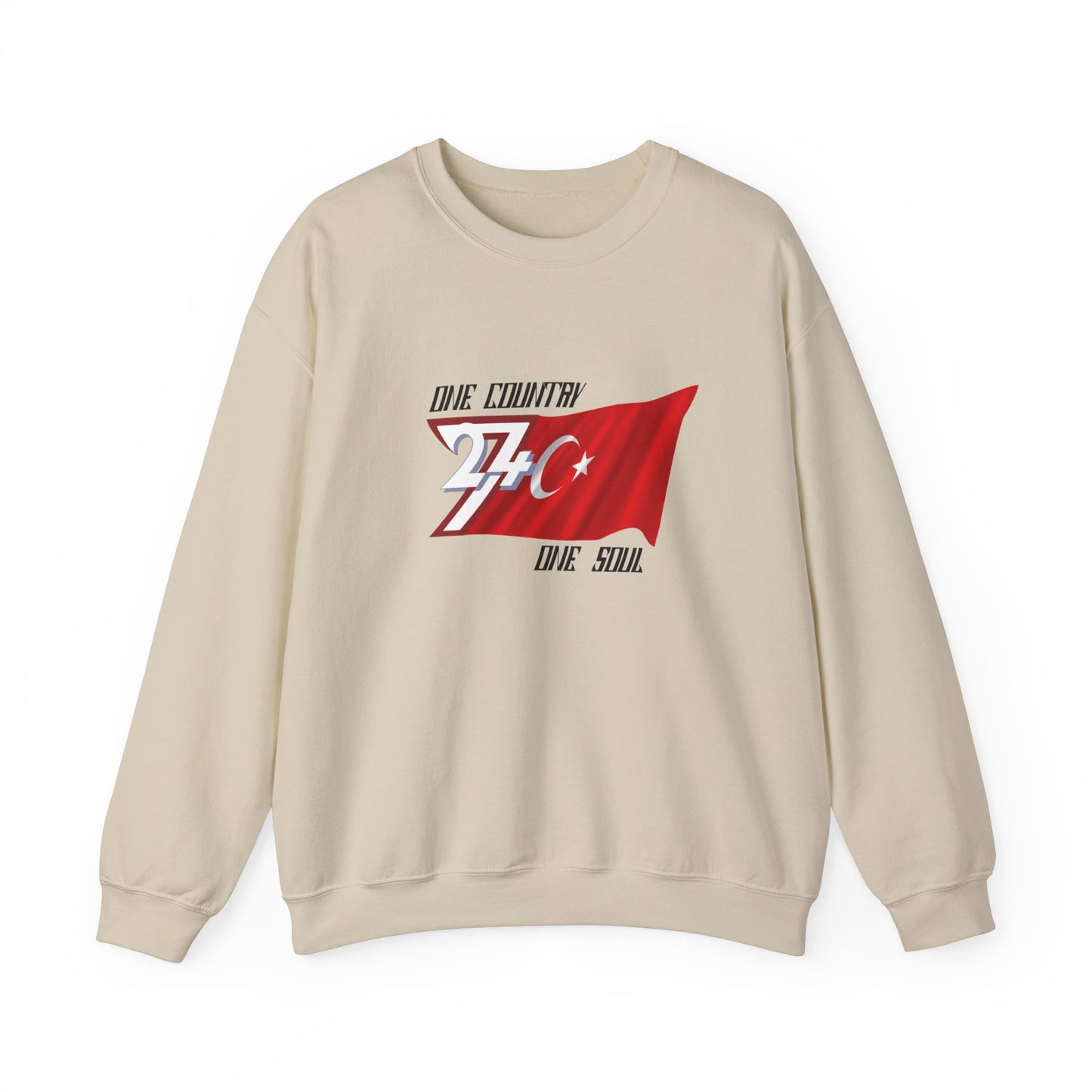 Unique Design Turkey Flag sweatshirt sand