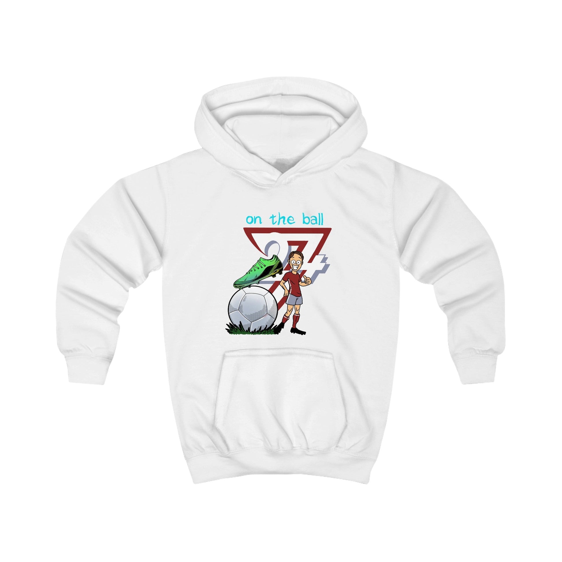 Unique Design Kids Hoodie On the pitch white