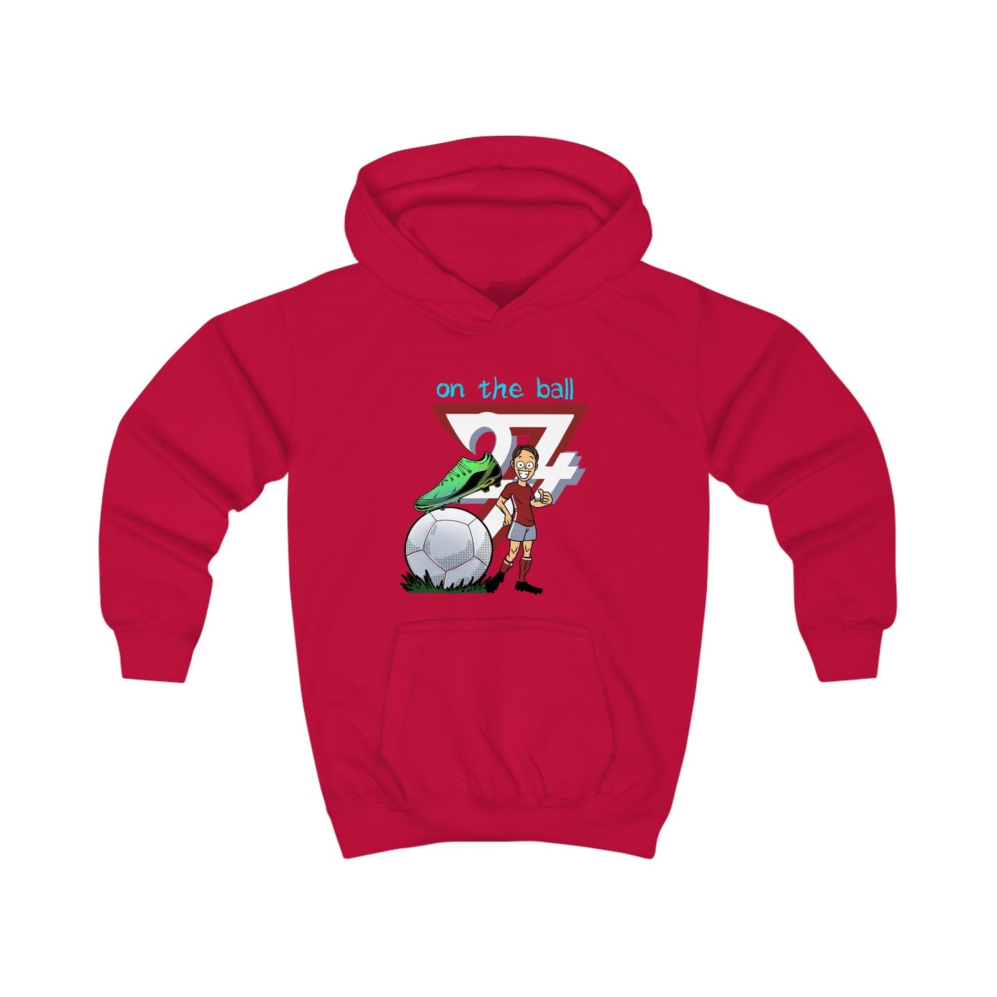 Unique Design Kids Hoodie On the pitch red