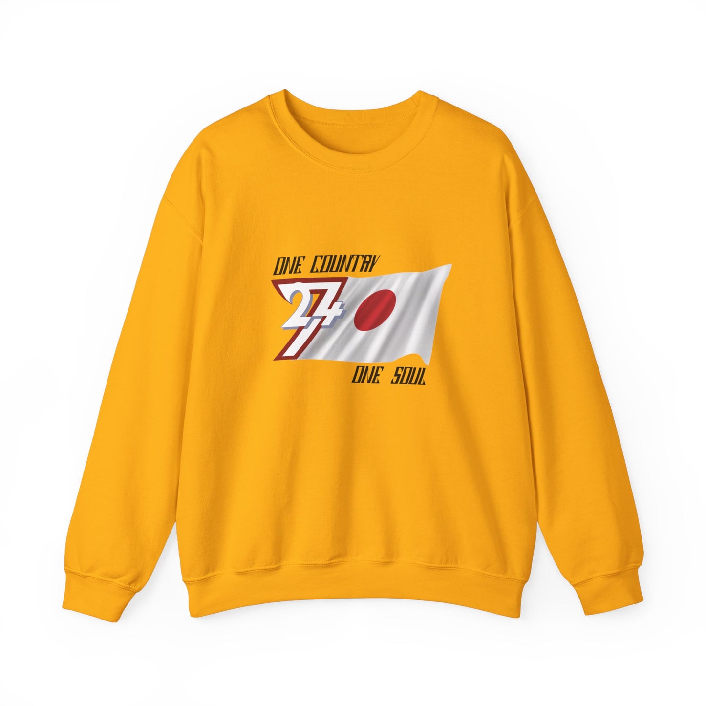 Unique Design Japan Flag sweatshirt gold