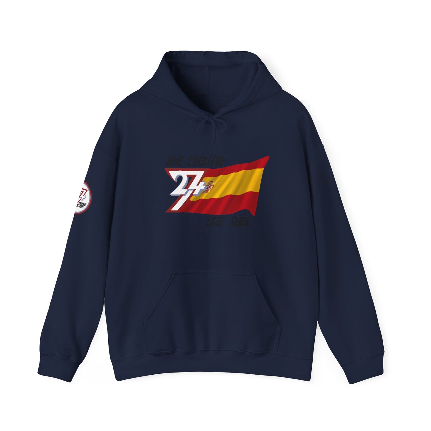 Unique Design Spain Flag custom hoodie navy