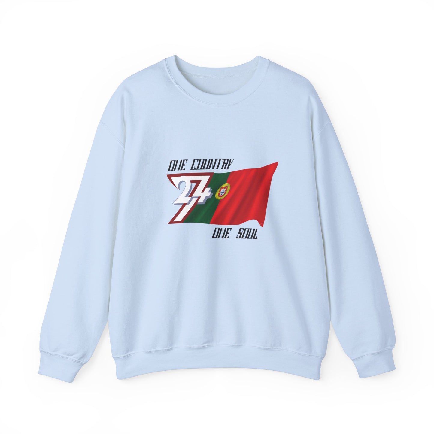 Unique Design 24/7 Portugal Flag Sweatshirt light blue